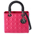 Christian Dior Lady Dior Medium Bag Handbag Pink Light Pink Black Lambskin
